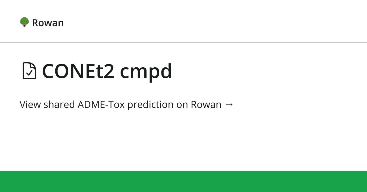 CONEt2 cmpd | Rowan Labs